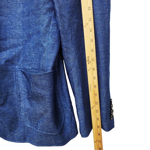 Grace Karin Mens Size Large Blue Blazer Jacket With Pockets & Lining New - Picture 9 of 9